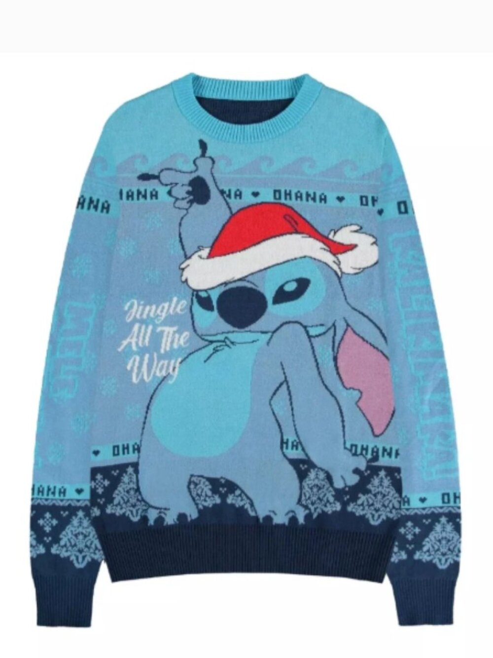 Disney Stitch Jingle All The Way Christmas Sweater Small Geeknet